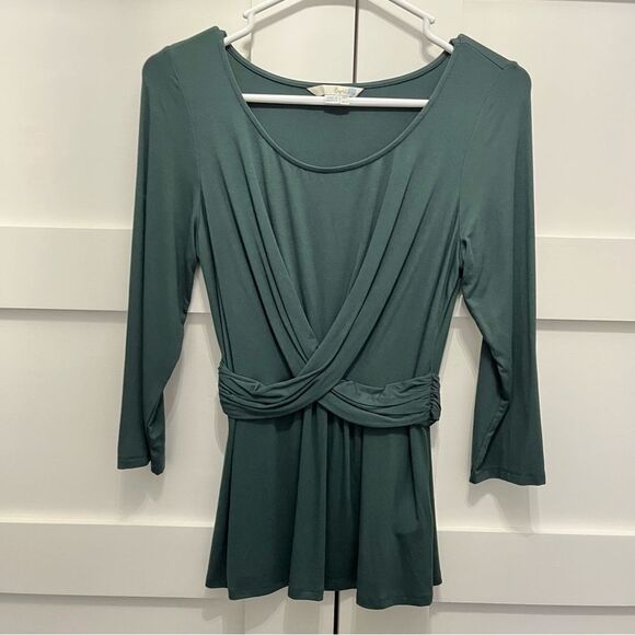 Boden faux wrap top solid hunter green size US 8 - Picture 1 of 4